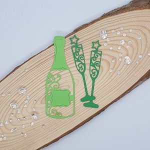 "Champagne & Flutes" Die Cut x 10