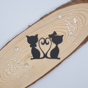 "Heart Tail Cats" Die Cut x 10