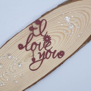 "I Love You Floral" Die Cut x 10