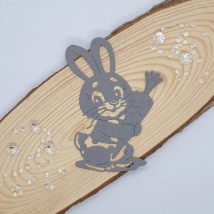 "Easter Bunny with Carrot" Die Cut x 10
