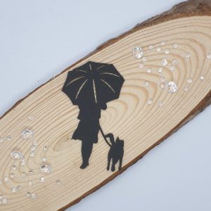"Rainy Day Walk" Die Cut x 10