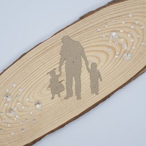 "Daddy and Children" Die Cut x 10
