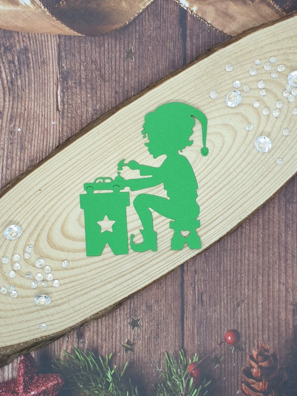 "Elf Car Maker" Christmas Die Cut x 10
