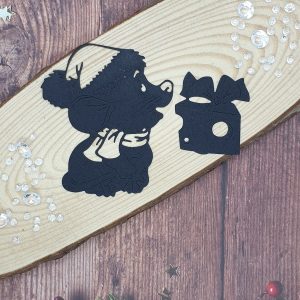 "Mouse Gift Of Cheese" Christmas Die Cut x 10