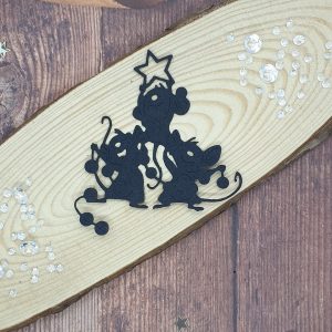 "Mouse Lights Tangle" Christmas Die Cut x 10