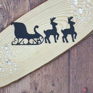 "Sleigh & Reindeers" Christmas Die Cut x 10