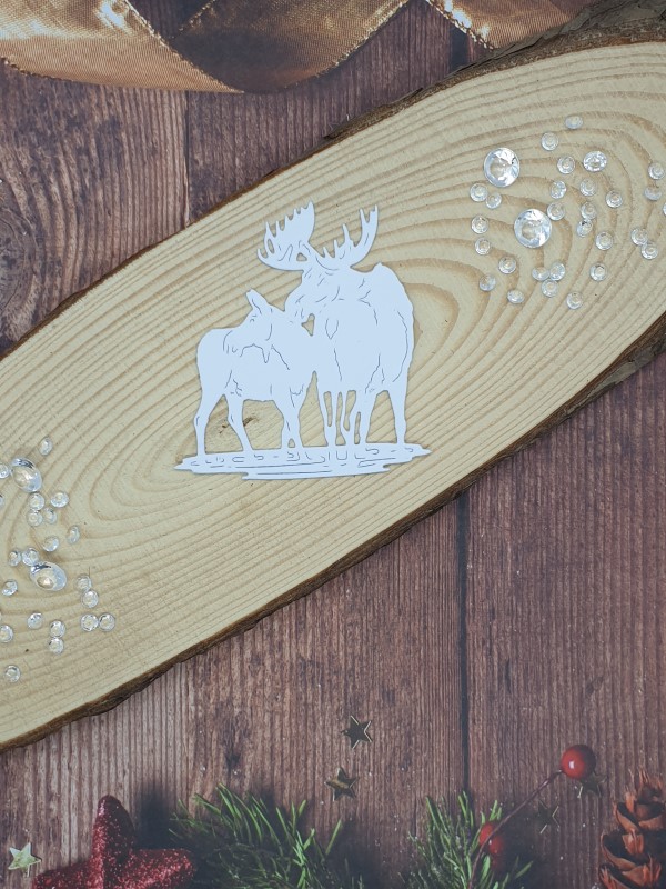 "Stag Pair" Christmas Die Cut x 10