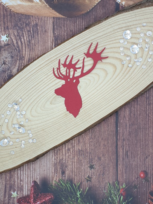 "Stag's Head" Christmas Die Cut x 10