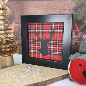 "Tartan Stag Silhouette" Frame