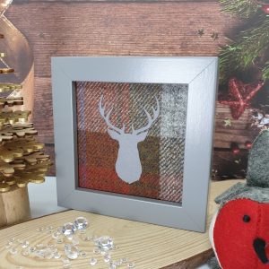 "Tartan Stag Silhouette" Frame