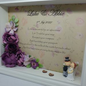 "Mr & Mrs Wedding Day" Freestanding Frame