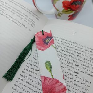 "Poppy Heads" Wooden Bookmark