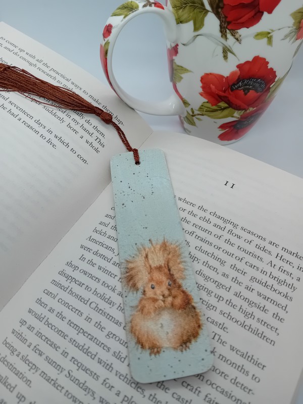 "Squirrel" Wooden Bookmark