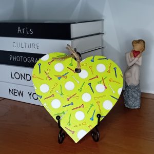 "Golfing" Wooden Heart Wall Hanging