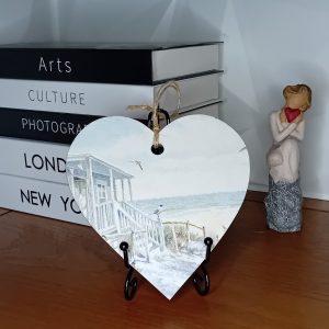 "Seaview" Wooden Heart Wall Hanging