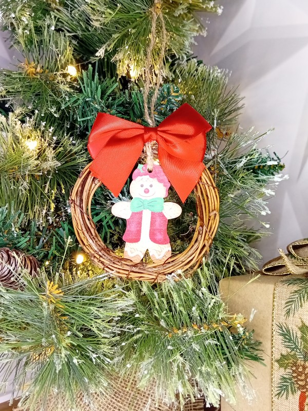 "Gingerbread Man" Wreath Tree Decoration