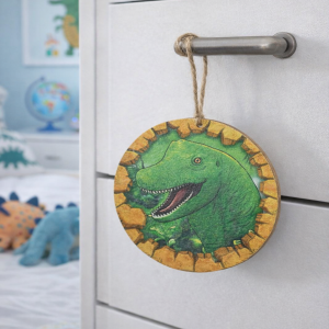 "Brachiosaurus" Wooden Circle Hanging
