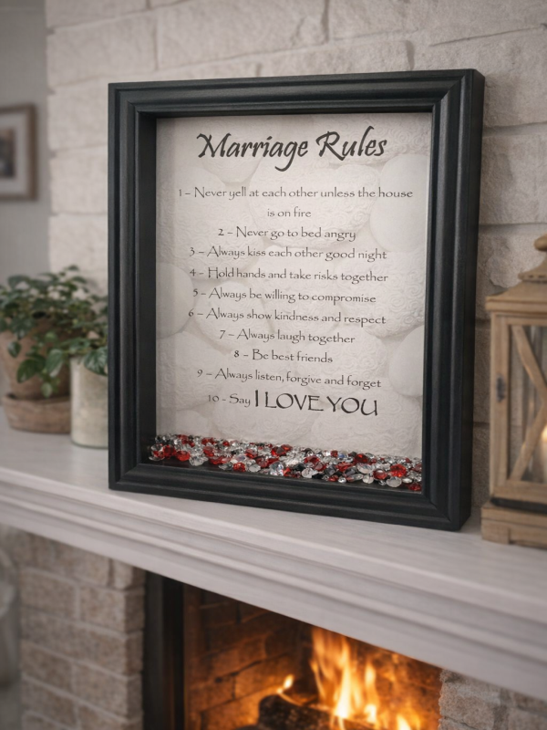 "Marriage Rules" Freestanding Frame